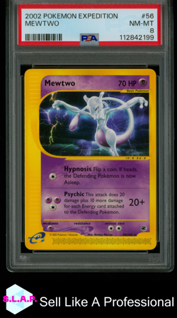 MEWTWO POKEMON EXPEDITION 2002 56 PSA 8 - Image 1