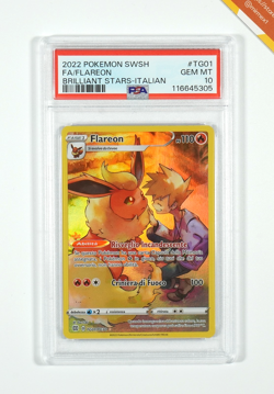 Pokemon PSA 10 Flareon #TG01 Full Art Astri Lucenti 2022 Italiano - Image 1