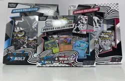 Pokemon Black Bolt and White Flare Binder Collection Bundle & Poster Box Lot - Image 1