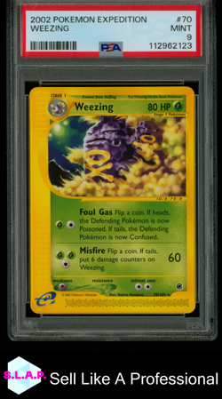 WEEZING POKEMON EXPEDITION 2002 70 PSA 9 - Image 1