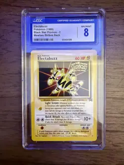 Pokemon TCG Electabuzz #2 Black Star Promo 1999 Mewtwo Strikes Back CGC MINT 8 - Image 1