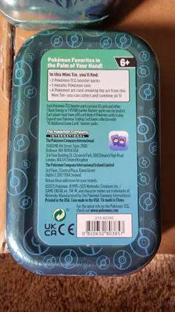 Pokemon Mini Tins - set of 4 empty tins, Eevee, Pikachu, Charmander, Squirtle - Image 3