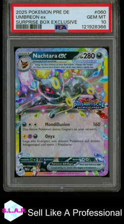 UMBREON EX SURPRISE EXCLUSIVE POKEMON GER PRISMATIC EVOLUTIONS 2025 060 PSA 10 - Image 1