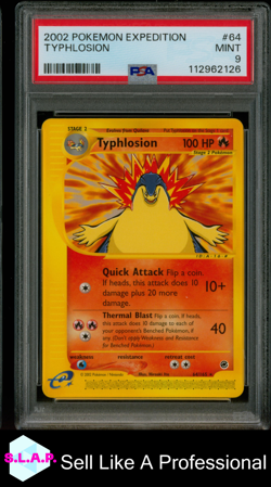 TYPHLOSION POKEMON EXPEDITION 2002 64 PSA 9 - Image 1