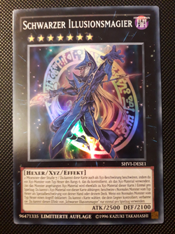 Yu-Gi-Oh! Schwarzer Illusionsmagier, SHVI-DESE1, SR, Lim. Auflage, Deutsch, NM - Image 1