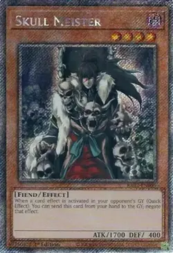 Yugioh! Skull Meister - RA02-EN005 - Platinum Secret Rare - 1st Edition Near Min - Image 1