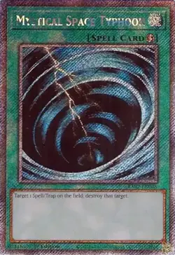 Yugioh! Mystical Space Typhoon - RA02-EN048 - Platinum Secret Rare - 1st Edition - Image 1
