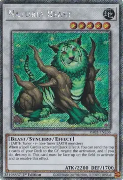 Yugioh! Naturia Beast - RA03-EN238 - Platinum Secret Rare - 1st Edition Near Min - Image 1