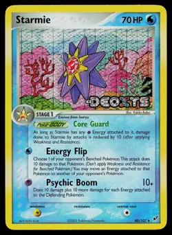 Pokemon Card - Starmie Stamped Deoxys 48/107 Reverse Holo - Image 1