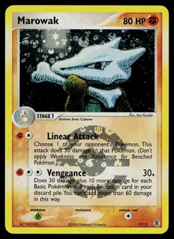 Pokemon Card - Marowak FireRed & LeafGreen 7/112 Reverse Holo - Image 1