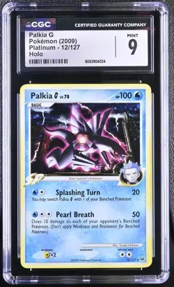 CGC 9 MINT Palkia G 2009 Platinum 12/127 Holo Pokemon Card - Image 1