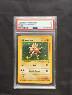 Pokemon Cards: Base Set 2 Rare Holo: Hitmonchan 8/130 PSA 5 - Image 1