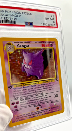 Pokemon Cards - PSA 8 1st Edition Gengar 5/62 - Fossil Set - NM-MT - PSA8 - Image 3