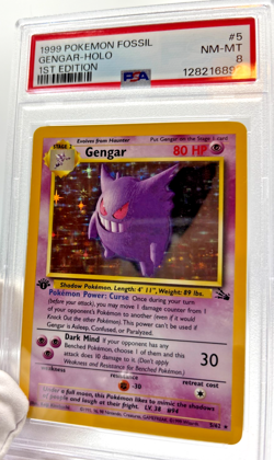 Pokemon Cards - PSA 8 1st Edition Gengar 5/62 - Fossil Set - NM-MT - PSA8 - Image 5
