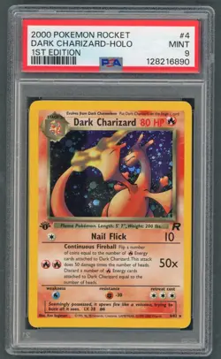 Pokemon Cards - PSA 9 1st Edition Dark Charizard 4/82 - Team Rocket - MINT PSA9 - Image 1
