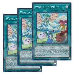 Yugioh - World of Spirits x 3 - 1st Edition Super Rare NM - Free Holo Card - Image 1