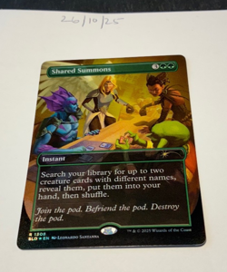 Magic the Gathering MTG Shared Summons Rainbow FOIL Card NM/M Secret Lair - Image 1