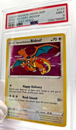Pokemon Cards - PSA 9 Special Delivery Bidoof 177 - Bidoof Day Holo - MINT PSA9 - Image 5