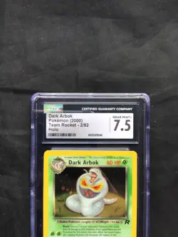 Pokemon Cards: Team Rocket Rare Holo: Dark Arbok 2/82 CGC 7.5 - Image 3