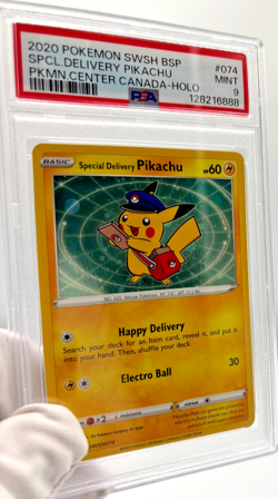 Pokemon Cards - PSA 9 Special Delivery Pikachu SWSH074 - Pokemon Center Canada - Image 3