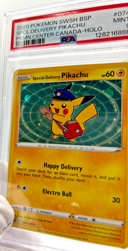 Pokemon Cards - PSA 9 Special Delivery Pikachu SWSH074 - Pokemon Center Canada - Image 5