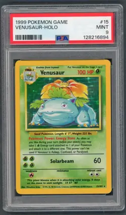 Pokemon Cards - PSA 9 Venusaur 15/102 - Base Set Holo - MINT - PSA9 - Image 1