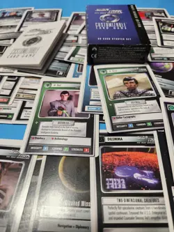 STAR TREK The Next Generation CUSTOMIZABLE CARD GAME 60 Card Starter Set Opened - Image 2