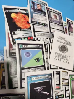 STAR TREK The Next Generation CUSTOMIZABLE CARD GAME 60 Card Starter Set Opened - Image 5