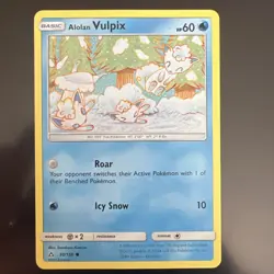 Alolan Vulpix 30/156 - Ultra Prism Pokemon Card - Tomokazu Komiya Art LP - Image 1