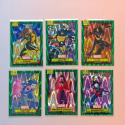 TOPPS CHROME MARVEL ENG NUMBERED ROGUE, AMERICA CHAVEZ AND MORE LOT 6X CARDS - Image 1