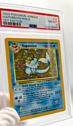 Pokemon Cards - PSA 8 1st Edition Vapoeon 12/64 - Jungle Holo - NM-MT - PSA8 - Image 3