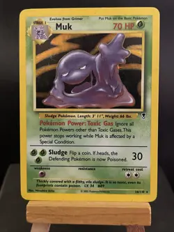 Pokemon Card Muk 16/110 Legendary Collection WOTC Rare Played - Image 1