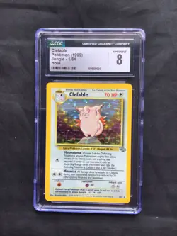Pokemon Cards: Jungle Rare Holo: Clefable 1/64 CGC 8 - Image 1