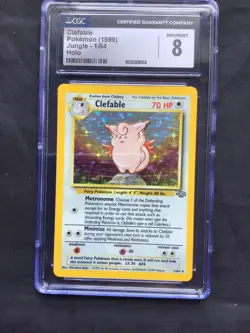 Pokemon Cards: Jungle Rare Holo: Clefable 1/64 CGC 8 - Image 2