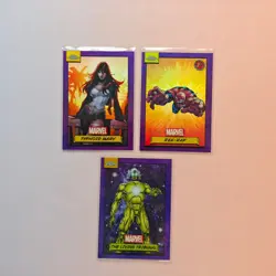 TOPPS CHROME MARVEL ENG NUMBERED REK-RAP, TYPHOID MARY AND MORE LOT 3X CARDS - Image 1