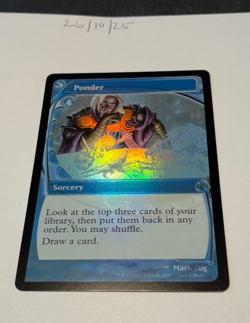 Magic the Gathering MTG Ponder x1 FOIL Card NM/M Future Sight Promo - Image 1