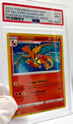 Pokemon Cards - PSA 9 Special Delivery Charizard SWSH075 Pokemon Center UK MINT - Image 3