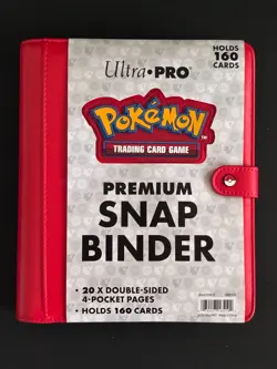 Ultra Pro Pokemon TCG Premium Snap Binder - Red - 4 Pocket - Holds 160 Cards NEW - Image 1