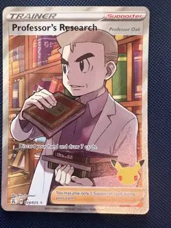 Professor's Research 024/025 Celebrations Holo Ultra Rare Pokemon Card NM - Image 1