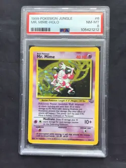 Pokemon Cards: Jungle Rare Holo: Mr. Mime 6/64 PSA 8 - Image 2