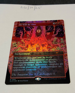 Magic the Gathering MTG All Will Be One Rainbow FOIL Card NM/M Secret Lair - Image 1
