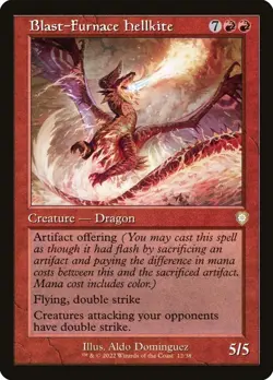MTG - Blast-Furnace Hellkite (Retro) - The Brothers' War Commander - X1 - (NM) - - Image 1