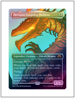 1x Herigast, Erupting Null, Foil Borderless Art, Modern Horizons 3, Magic MTG NM - Image 1