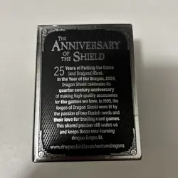 Dragon Shield 25th Anniversary Silver Art Matte Jet Textured Back Sleeves 100 - Image 3