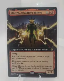 Electro, Assaulting Battery (Extended Art) Marvel's Spider-Man Regular NM MTG - Image 1