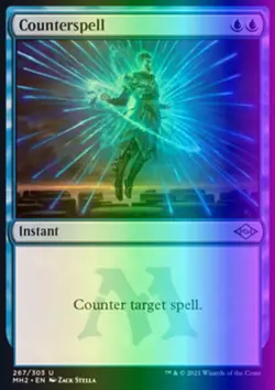 MTG Counterspell (267e/765) Modern Horizons 2 LP FOIL- ETCHED - Image 1