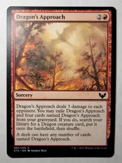 Dragon's Approach STRIXHAVEN Regular School of Mages STX 97 mtg NM/M - Image 1