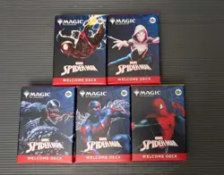 SDCC 2025 Magic The Gathering (MTG) x Spiderman Complete Welcome Deck Set (5) - Image 1