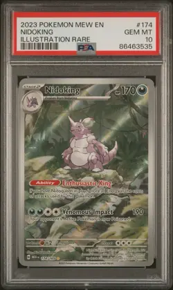 Pokemon TCG Illustration Rare Nidoking 174/165 Mew 151 PSA 10 Gem Mint 2023 - Image 1
