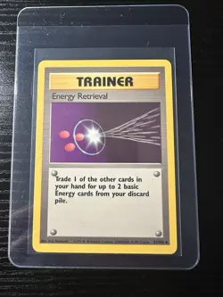 Energy Retrieval 81/102 Base Set Unlimited WOTC Vintage Pokemon - Image 1